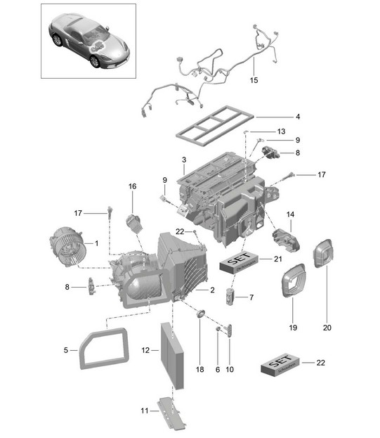 Climatizzatore e singoli componenti 718 (982) Boxster 2017>>