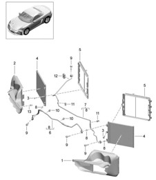 Refrigerant circuit - front - 718 (982) Boxster 2017>>