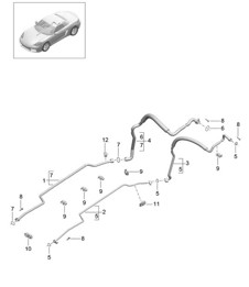 Refrigerant circuit / Underbody and Rear end 718 (982) Boxster 2017>>