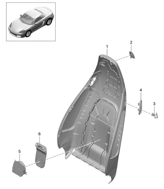 Diagram 817-004 Porsche 95B.1 Macan Turbo 3.6L V6 400Bhp 2014-18 Body