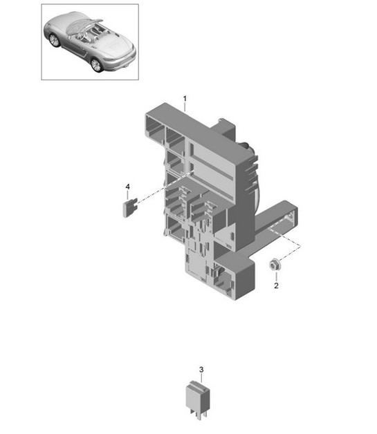 Diagram 902-001 Porsche Cayman 987C/981C（2005-2016 年） 电子设备