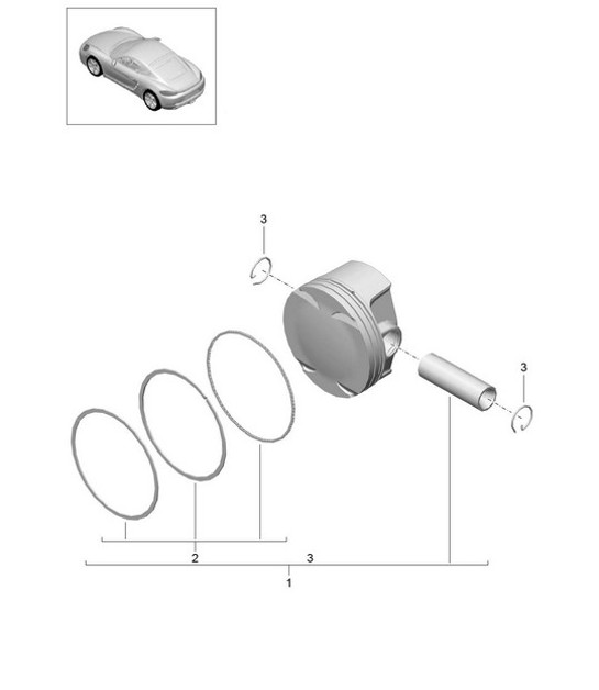 Diagram 102-005 Porsche 996 C4 3.6L 09/01-2005 Engine
