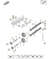 Camshaft / Camshaft adjuster unit 718C (982C) Cayman GTS 4.0L 2017>>