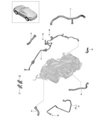 Crankcase housing / Bleeding / Tank ventilation / Vacuum pump 718C (982C) Cayman 2017>>