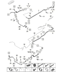 Sistema di raffreddamento del liquido di raffreddamento / Tubo del liquido di raffreddamento / Linea di sfiato 718C (982C) Cayman GTS 4.0L 2017>>