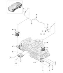 发动机悬架 718C (982C) Cayman 2017&gt;&gt;