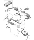 Fuel System, Exhaust System Cayman 718C (982C) 2017>>