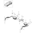 Fuel System, Exhaust System Cayman 718C (982C) 2017>>