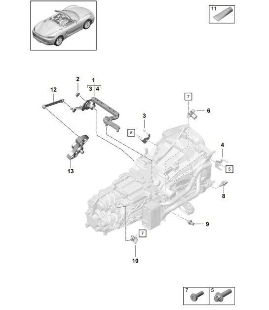 Manual gearbox / Individual parts (model: GTS 4.0,G8230) - 6-speed manual - 718C (982C) Cayman GTS 4.0L 2017>>