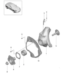 Support de roue / Moyeu de roue 718C (98C) Cayman 2017>>