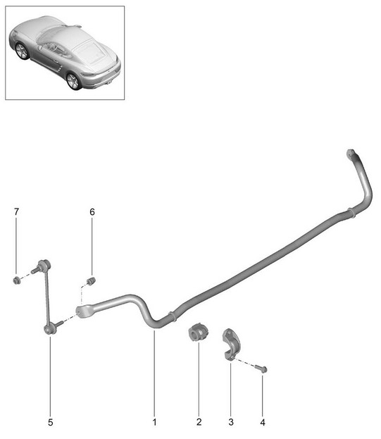 Stabilisatorstang 718C (982C) Cayman 2017>>