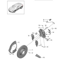 盘式制动器 / 前桥 718C (982C) Cayman 2017>>