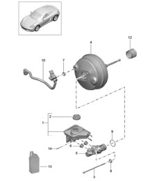 制动主缸/制动伺服器 718C (982C) Cayman 2017>>