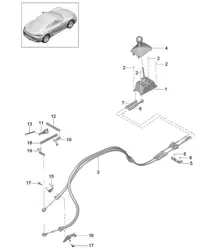 Transmission control / Manual gearbox (PR:480) 718C (982C) Cayman 2017>>