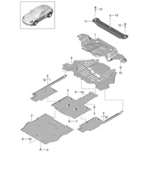 Verkleidung / Unterboden 718C (982C) Cayman 2017>>
