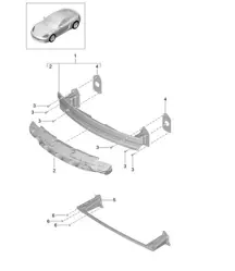 Stoßstangenträger - VORNE - 718C (982C) Cayman 2017>>