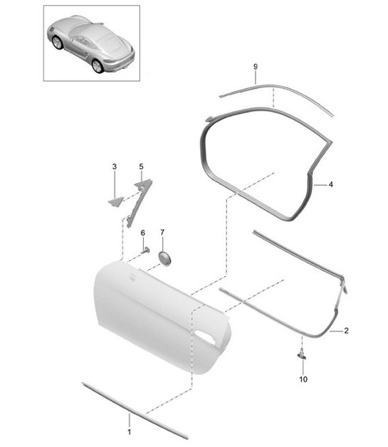 Diagram 804-010 Porsche 996 C2 3.4L 1997-08/01 Carrocería
