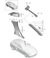 Rivestimento pannello laterale / montante centrale 718C (982C) Cayman 2017>>