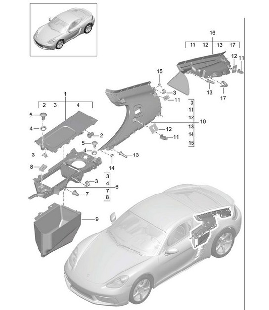 Diagram 807-030 Porsche 997 Carrera 2S 3.8L 2005> Carrocería