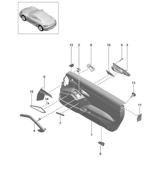 Diagram 808-050 Porsche Cayenne 92A (958) 2010-2017 Body