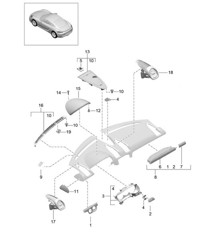 Accessories / Instrument panel trim / Upper part 718C (982C) Cayman 2017>>