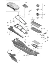 Centre console 718C (982C) Cayman 2017>>