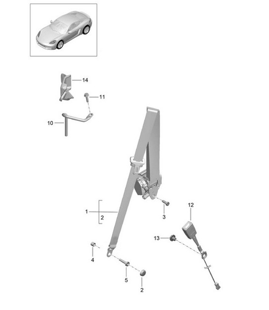 Diagram 812-000 Porsche Cayman 718 (982) 2017>> Carrocería