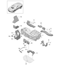 Guide d'air / répartiteur d'air 718C (982C) Cayman 2017>>