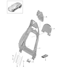 Telaio schienale / Supporto lombare / sedile sportivo / Accessori (PR:313,314, 321,322) 718C (982C) Cayman 2017>>