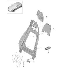 Telaio schienale / Sedile sportivo Plus / Accessori (PR:317,318, 323,324) 718C (982C) Cayman 2017>>