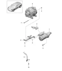 Arranque / Alternador / Cable de masa 718C (982C) Cayman 2017>>