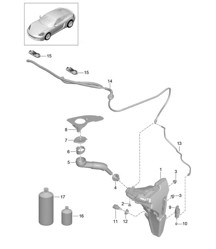 Windscreen washer system 718C (982C) Cayman 2017>>