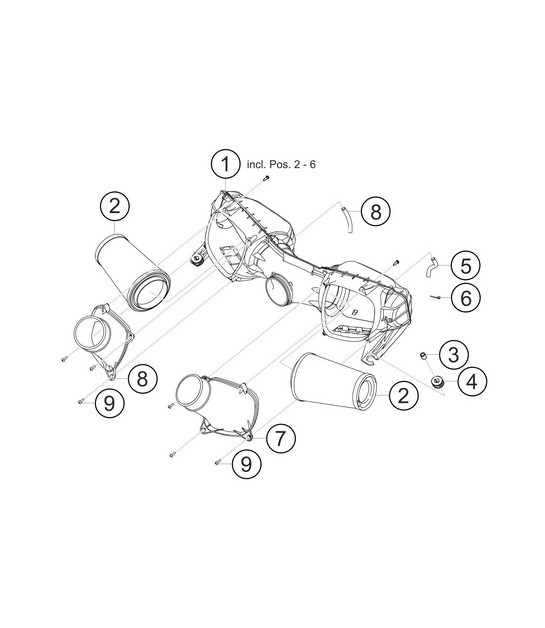 Scatola filtro aria sistema di aspirazione SRO-KIT 982 Cayman GT4 Clubsport 2019-2020