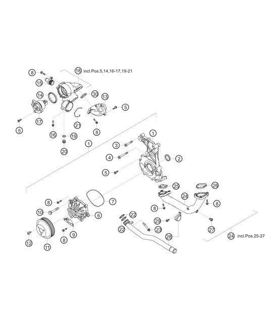 Diagram 1.1-12 Porsche Cayenne 92A (958) 2010-2017 Engine