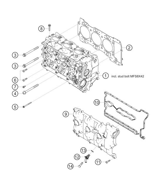 Diagram 1.1-05 Porsche 914 (1970-1976) 引擎