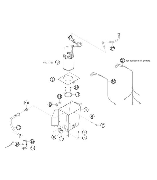 Diagram 2.2-03 Porsche 968 (1992-1995) Fuel System, Exhaust System