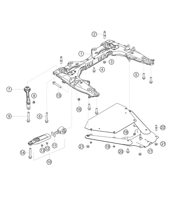 Front axle 982 Cayman GT4 Clubsport 2019-2020