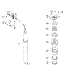 Suspension strut front competition 982 Cayman GT4 Clubsport 2019-2020