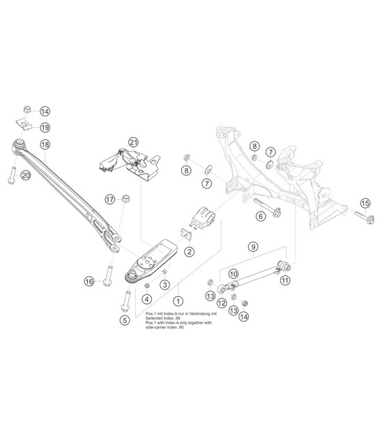 Bracci trasversali dell'asse posteriore 982 Cayman GT4 Clubsport 2019-2020