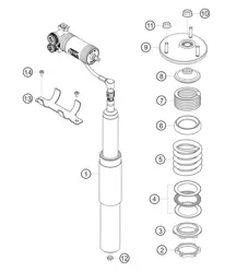 2019-2020 款 982 Cayman GT4 Clubsport 竞赛版后悬架支柱