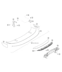 Lama posteriore / Spoiler 982 Cayman GT4 Clubsport 2019-2020
