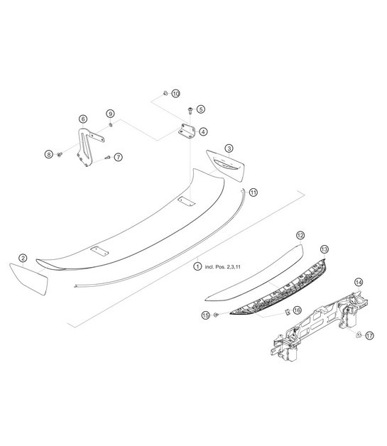 Diagram 8.8-20 Porsche 957 Cayenne Turbo / Turbo S 4.8L 2007-10 Body