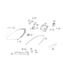 Phare avant principal 982 Cayman GT4 Clubsport 2019-2020