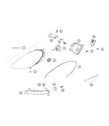 Faro delantero principal 982 Cayman GT4 Clubsport 2019-2020