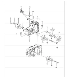 belt tensioner belt drive 996 Boxster 1997-04