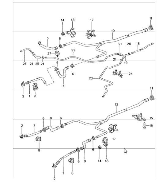 Diagram 105-10 Porsche 996 C2 3.6L 09/01-2005 Engine