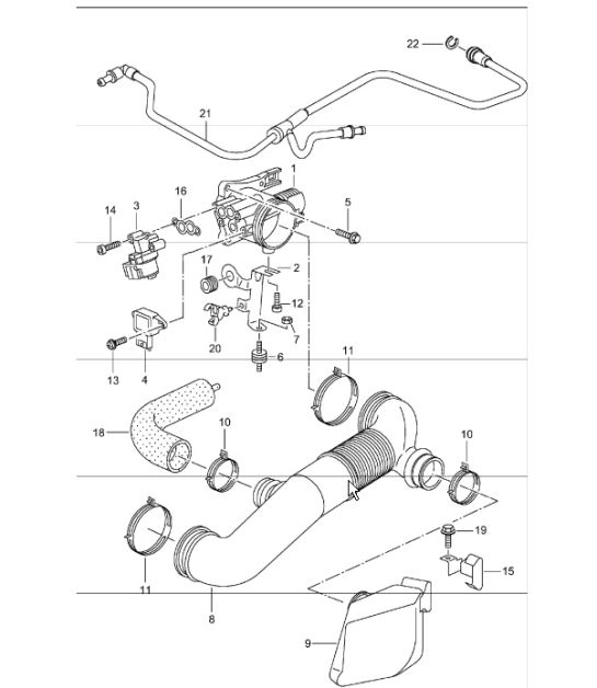 throttle body 986 Boxster 1997-04