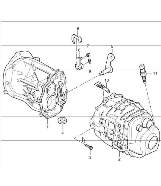 gear housing transmission cover 986 Boxster S G86.20 2000-04