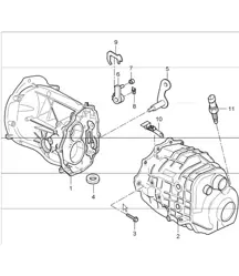 gear housing transmission cover 986 Boxster S G86.20 2000-04