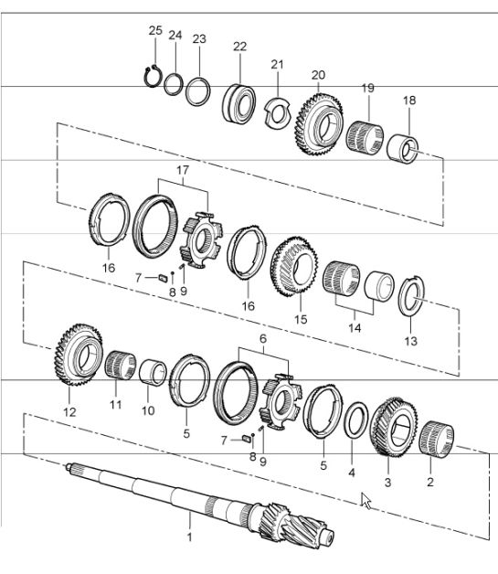 gears and shafts 986 Boxster S G86.20 2000-04
